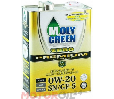 MOLYGREEN Zero Premium SN/GF-5 0W-20 оптом и в розницу