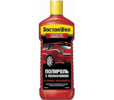 Цветная полироль с полифлоном DOCTOR WAX (темно-красная) оптом и в розницу Цветная полироль с полифлоном DOCTOR WAX (темно-красная) оптом и в розницу
